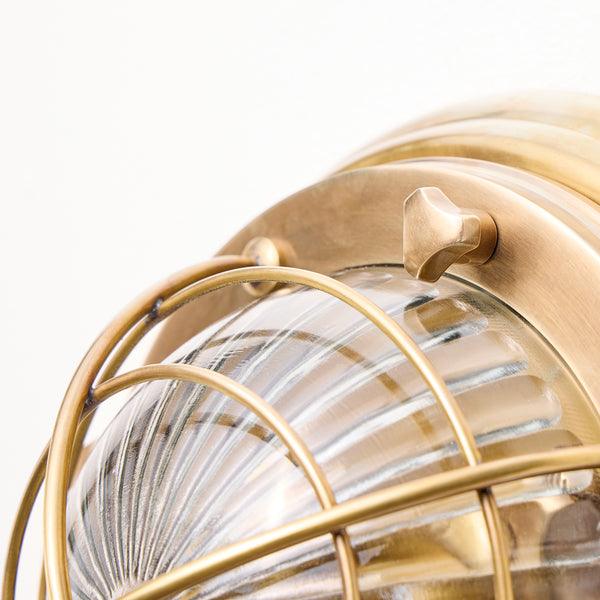 Pooky - Saturina Ip54 Flush Light - Outdoor - Brass and Glass