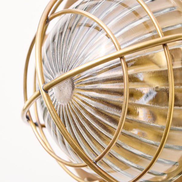 Pooky - Saturina Ip54 Flush Light - Outdoor - Brass and Glass