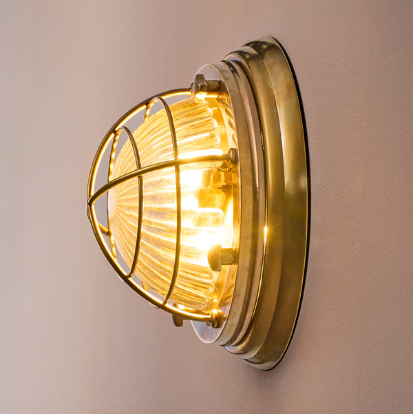 Pooky - Saturina Ip54 Flush Light - Outdoor - Brass and Glass