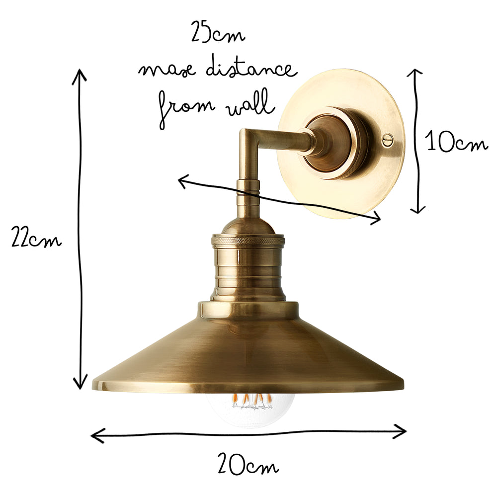 Pooky - Whizzer Wall Light - Antique Brass