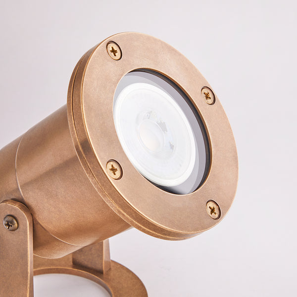 Pooky - Zennor Ip65 Garden Spotlight - Adjustable Bracket - Brass