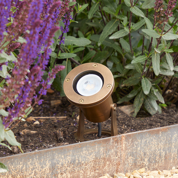 Pooky - Zennor Ip65 Garden Spotlight - Adjustable Bracket - Brass