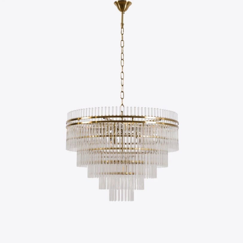 Pure White Lines Waldorf Chandelier