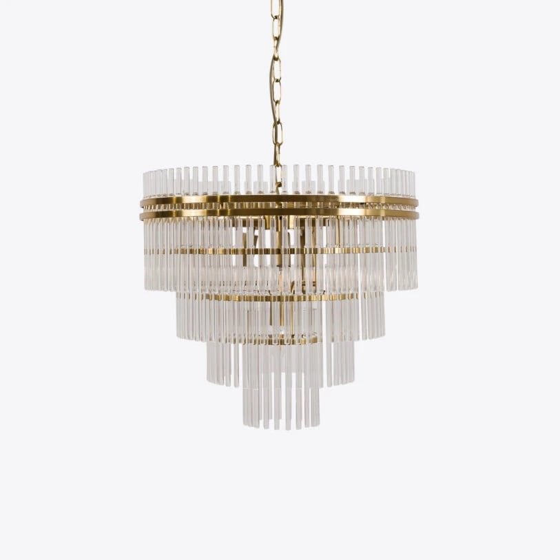 Pure White Lines Waldorf Chandelier