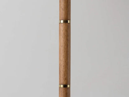 Houseof Wooden and Brass Disk Floor Lamp