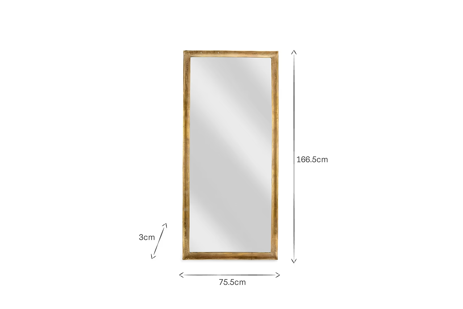Nkuku - Yadur Full Length Mirror - Antique Brass