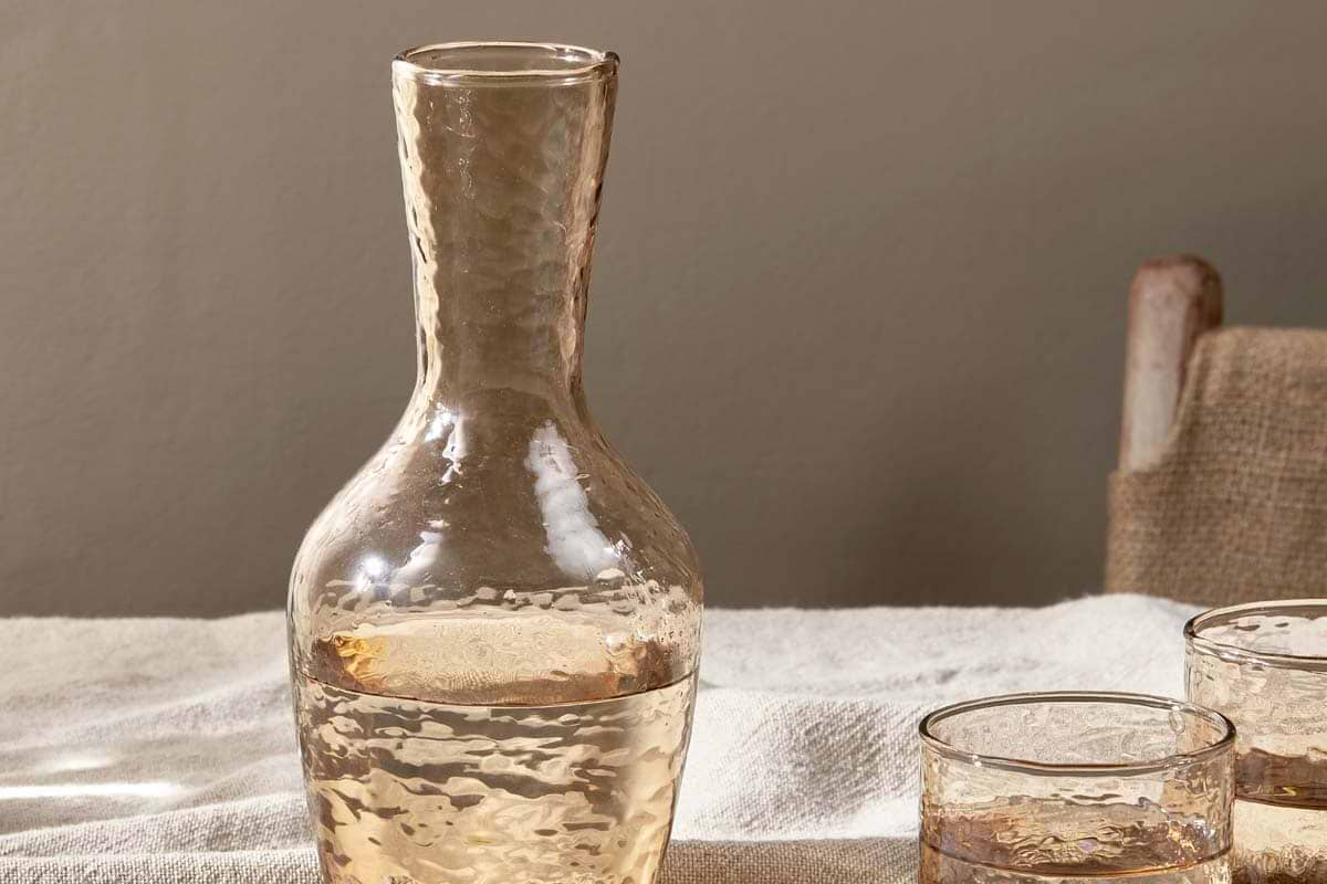 Nkuku - Yala Hammered Jug - Dusty Terracotta