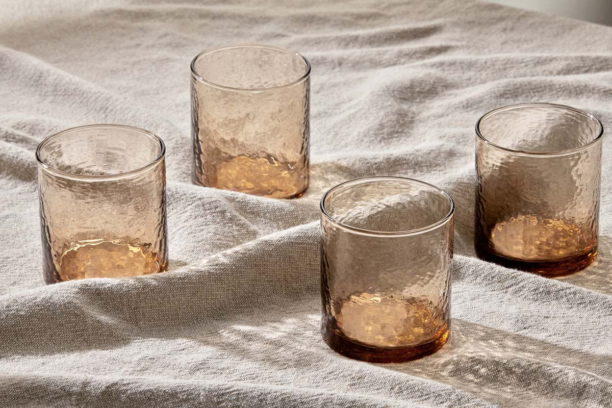 Nkuku - Yala Hammered Tumbler - Dusty Terracotta (Set of 4)