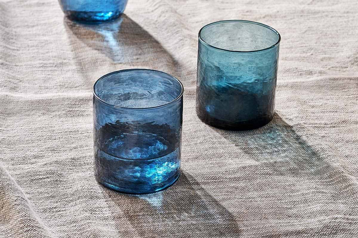 Nkuku - Yala Hammered Tumbler - Indigo (Set of 4)