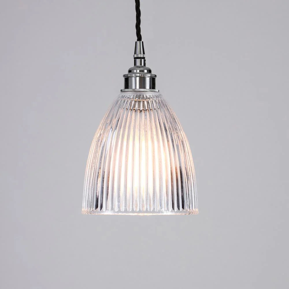Old School Electric Elongated Prismatic Pendant Light - Small - Polished Chrome