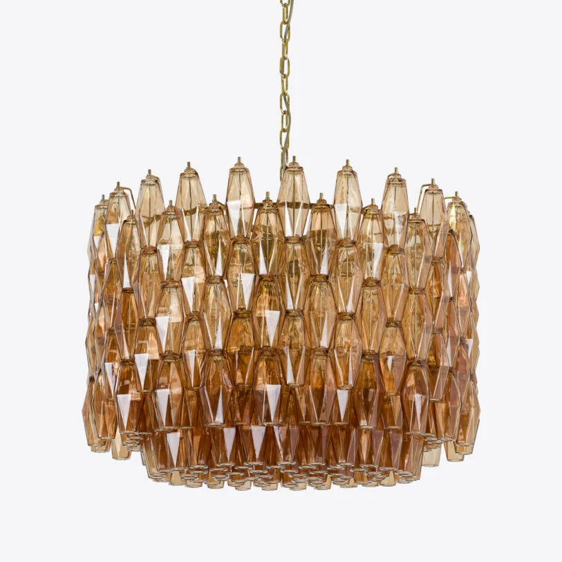 Pure White Lines Drum Sorrento Chandelier