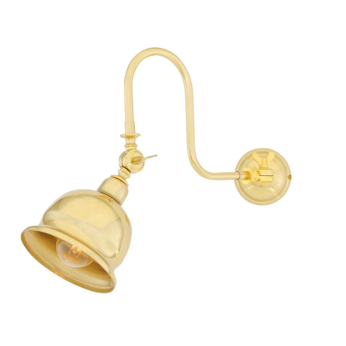 Mullan - Apia Vintage Swivel Brass Picture Light - Polished Brass Finish