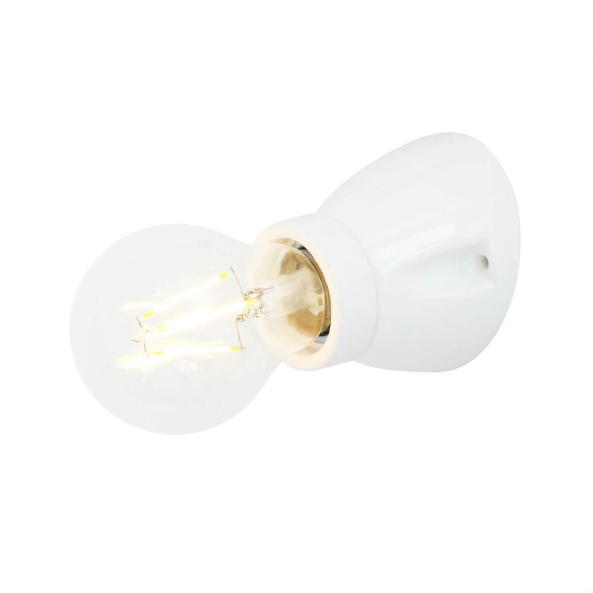 Mullan - Baltimore Ceramic Wall Light 7.5cm IP20 - White Finish
