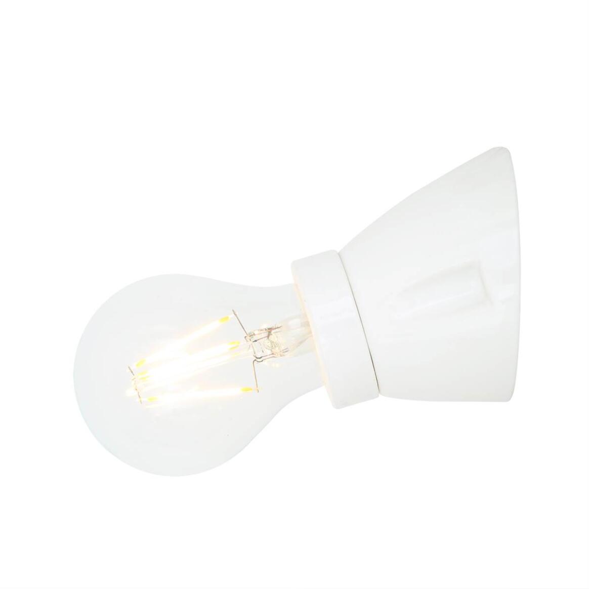Mullan - Baltimore Ceramic Wall Light 7.5cm IP20 - White Finish