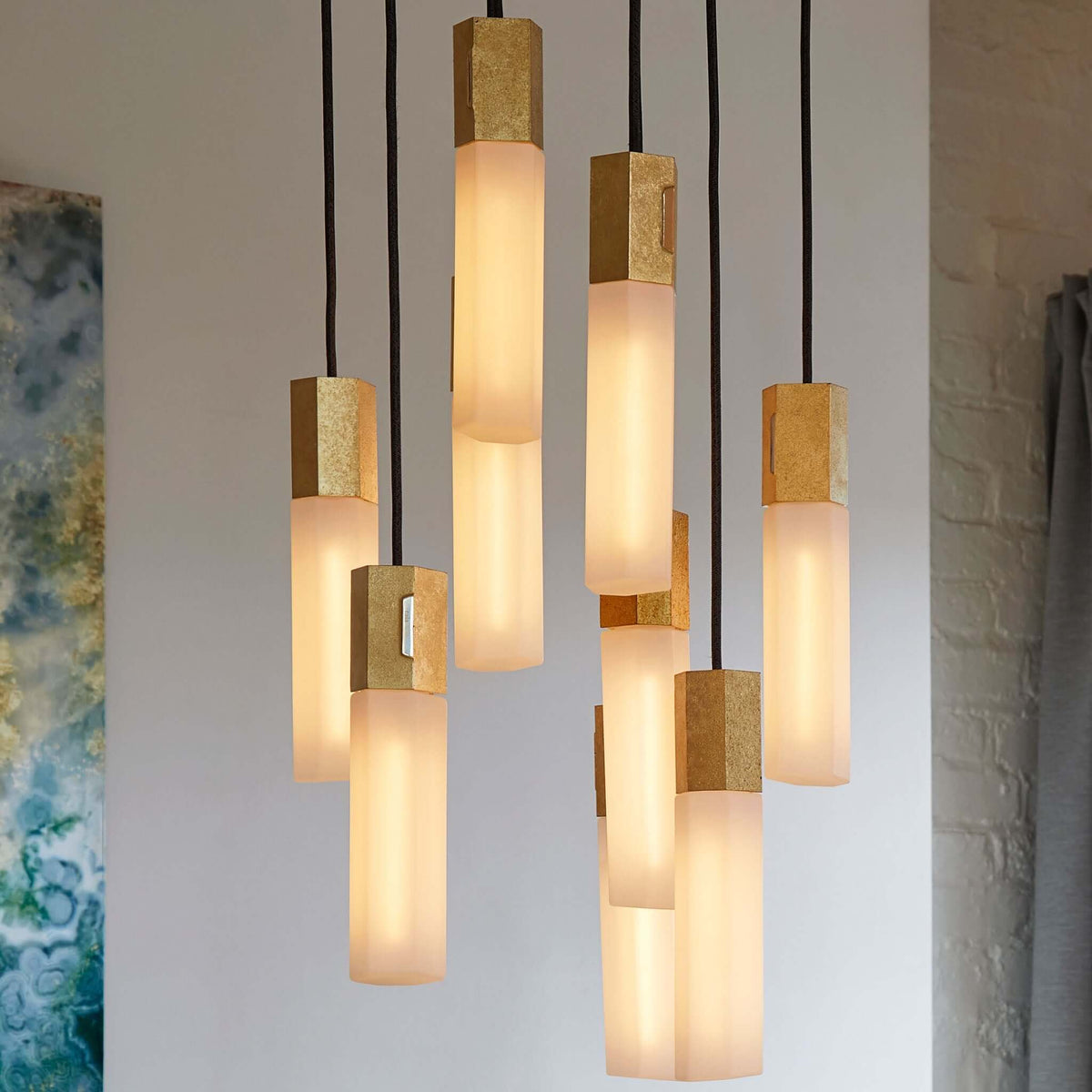 Tala Basalt Nine Pendant in Brass