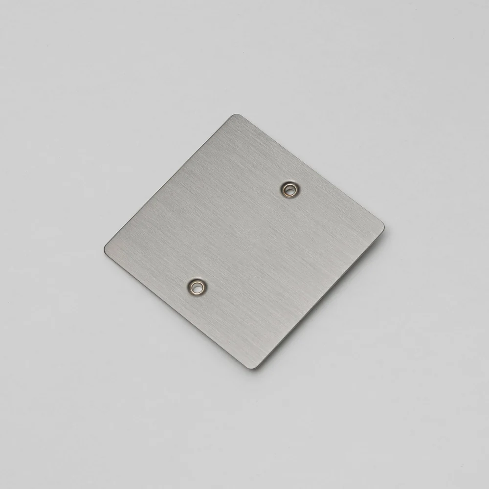 Buster & Punch - 1G Wall Plate Blank - Steel Finish
