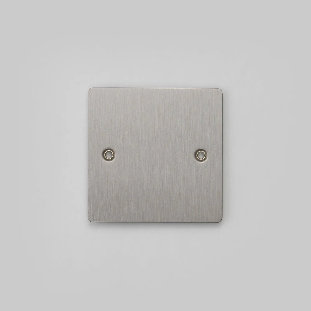 Buster & Punch - 1G Wall Plate Blank - Steel Finish