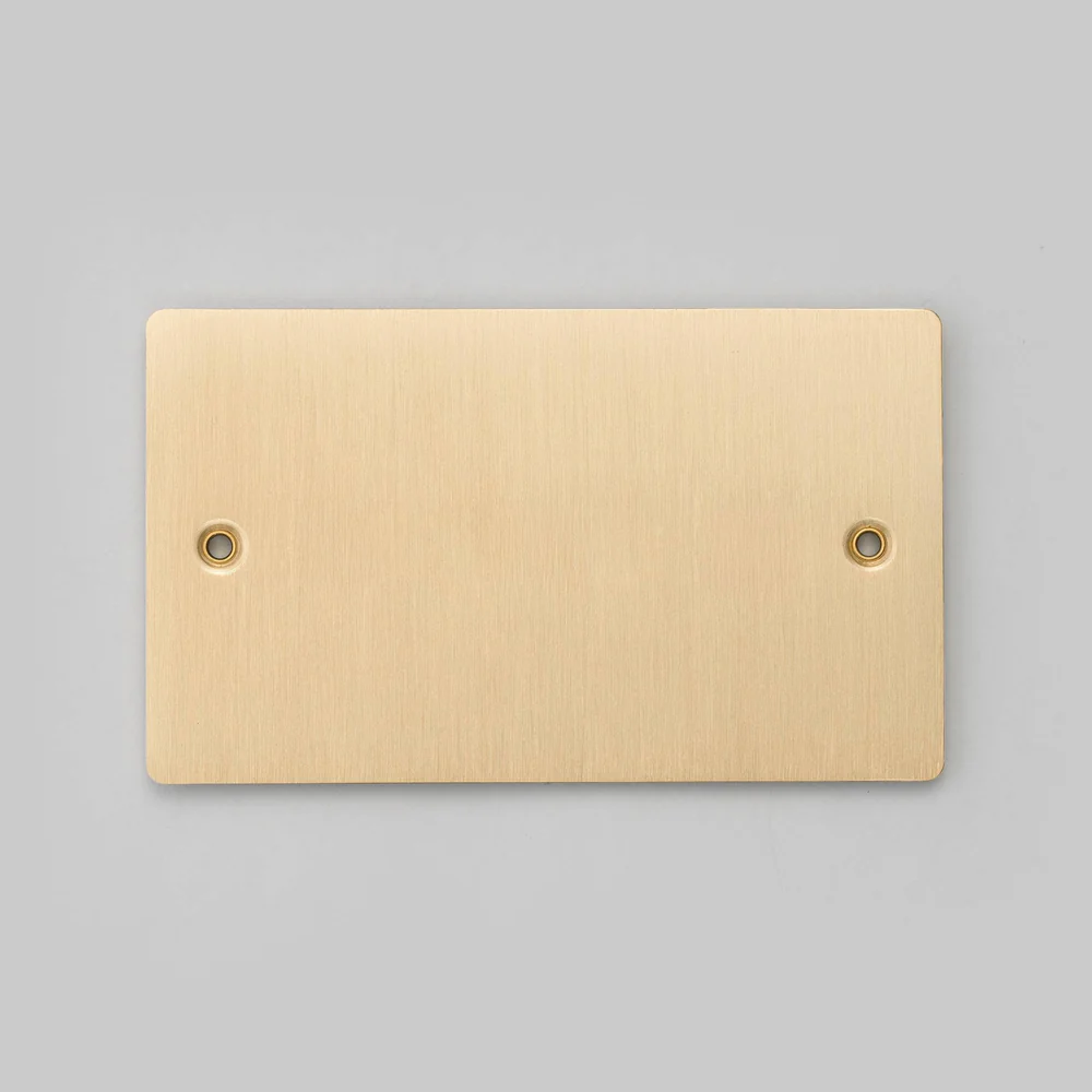 Buster & Punch - 2G Wall Plate Blank - Brass Finish