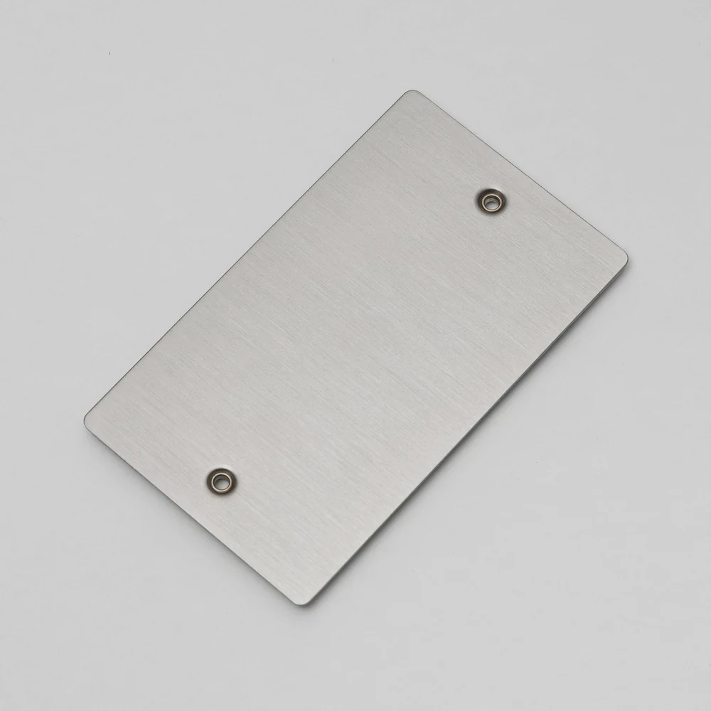Buster & Punch - 2G Wall Plate Blank - Steel Finish