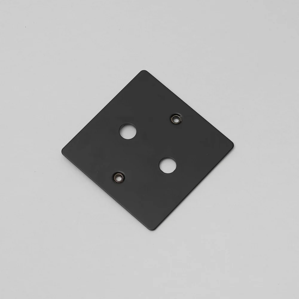 Buster & Punch - 1G Wall Plate For 2 Dimmers Only - Black Finish