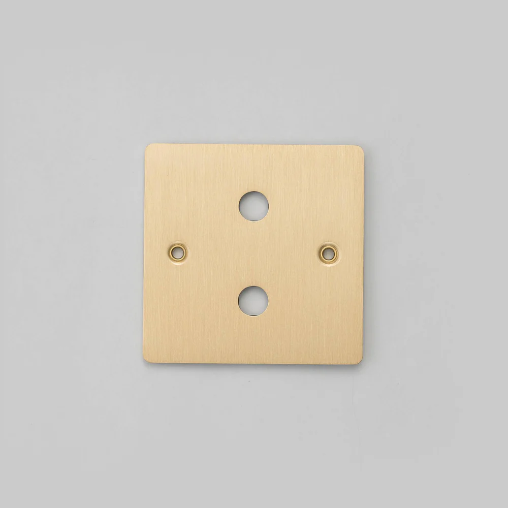 Buster & Punch - 1G Wall Plate For 2 Dimmers Only - Brass Finish