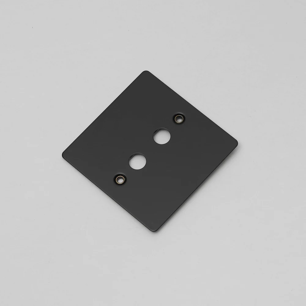 Buster & Punch - 1G Wall Plate For 2 Toggles Only - Black Finish