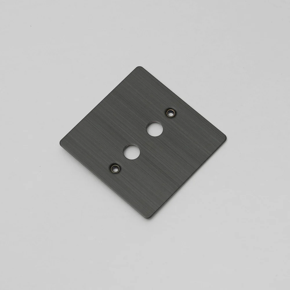 Buster & Punch - 1G Wall Plate For 2 Toggles Only - Smoked Bronze Finish