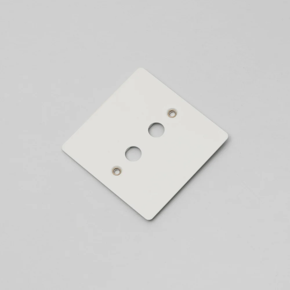 Buster & Punch - 1G Wall Plate For 2 Toggles Only - White Finish