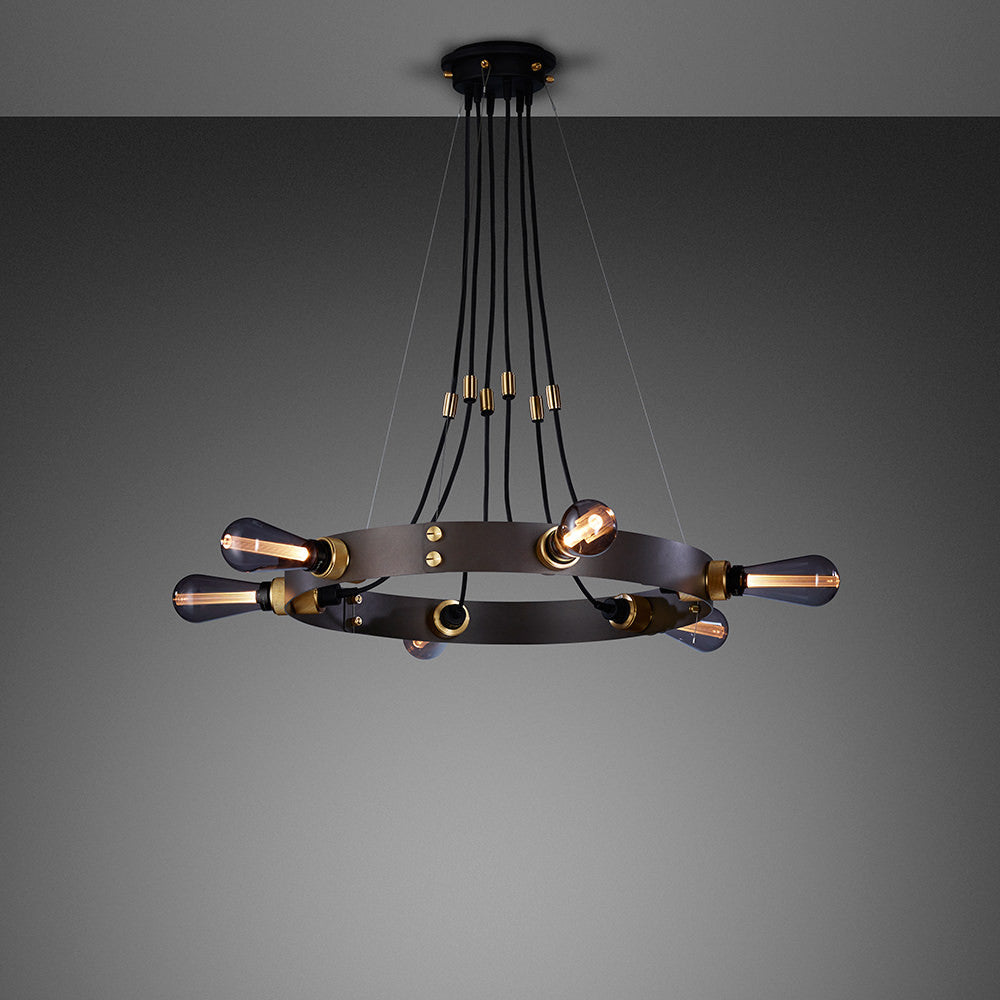 Buster & Punch Hero Pendant Chandelier Light - Graphite - Steel - 3m