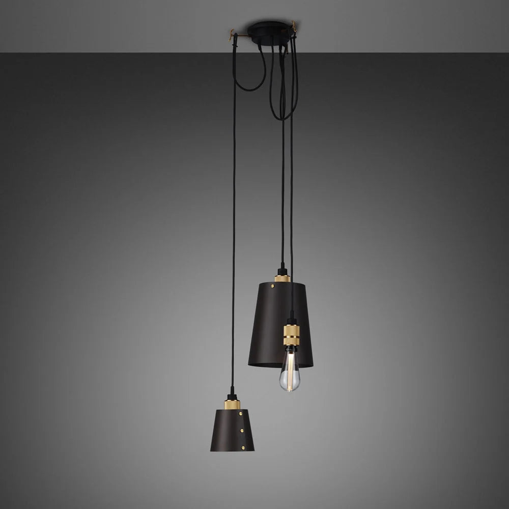 Buster & Punch Hooked Pendant Chandelier - 3.0- Mix - Graphite - Brass - 2.0m