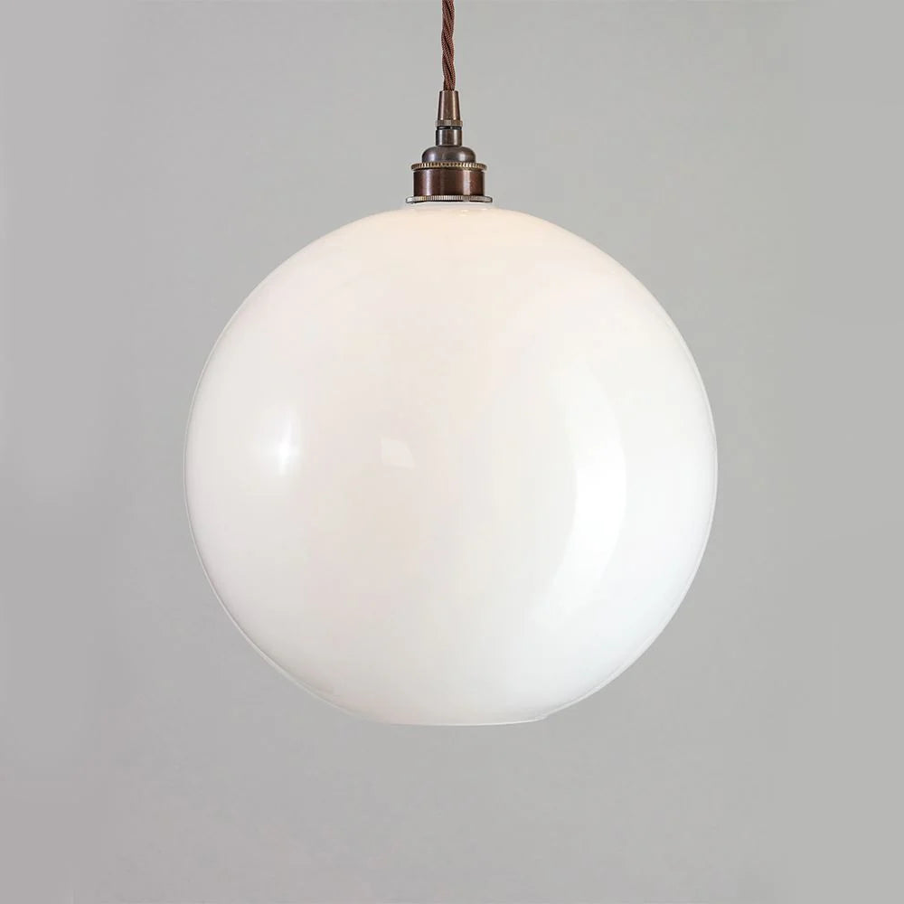 Old School Electric Adderley Pendant Light - Large - Antique Brass - 3m flex