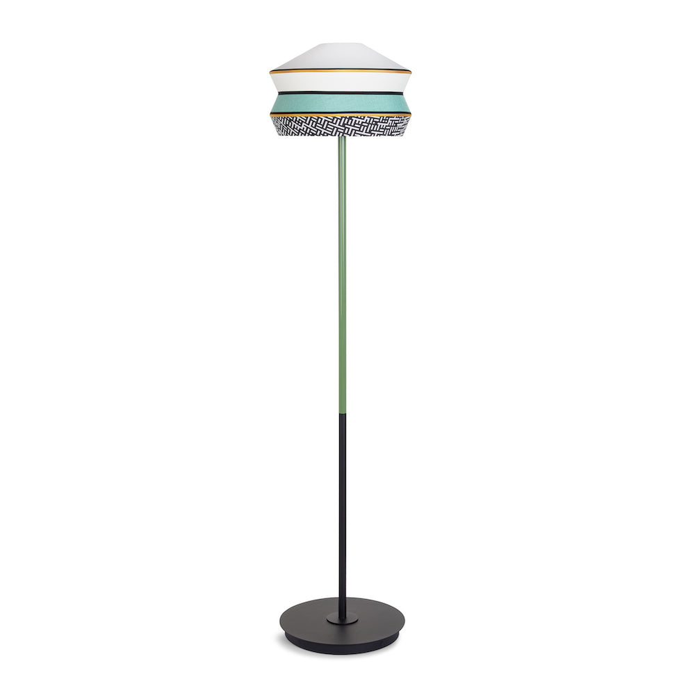 Contardi Lighting Calypso FL Floor Stand Lamp - Antigua - Reseda green lacquered Finish - Mint