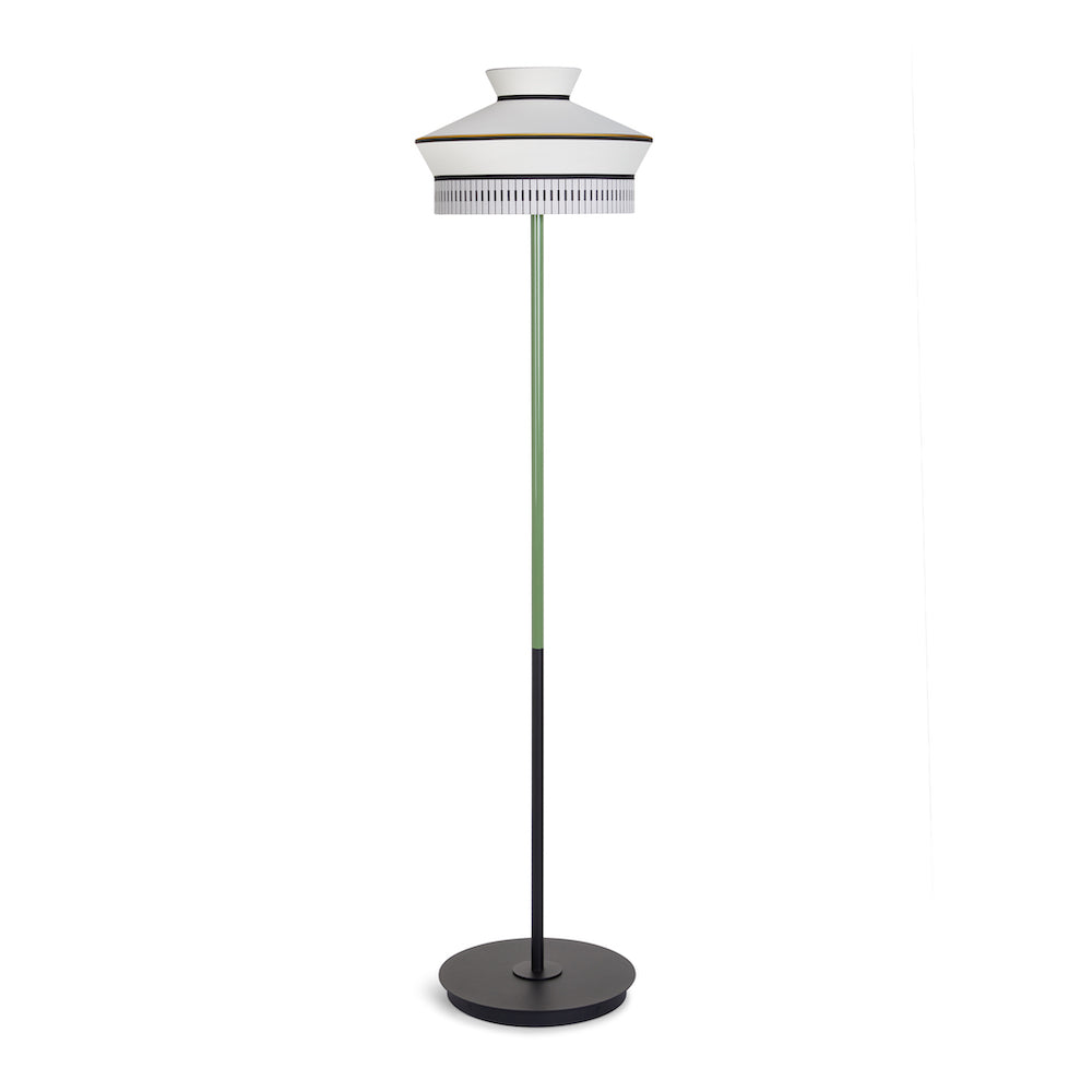 Contardi Lighting Calypso FL Floor Stand Lamp - Martinique - Reseda Green Lacquered Finish - Building
