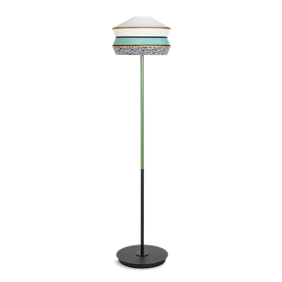 Contardi Lighting Calypso FL Floor Stand Lamp - Antigua - Reseda green lacquered Finish - Mint