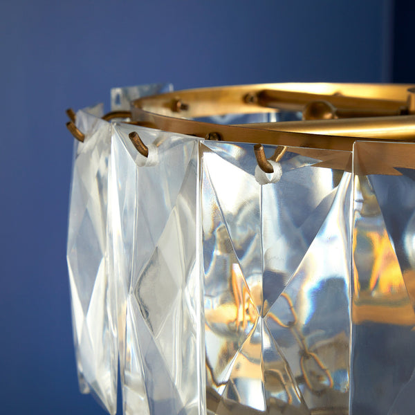 Pooky - Three Tiered Conchita Chandelier - Prismatic Glass And Brass