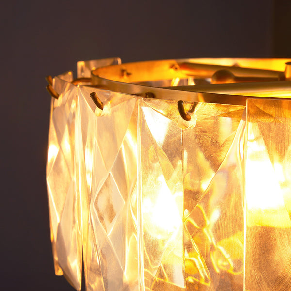 Pooky - Three Tiered Conchita Chandelier - Prismatic Glass And Brass