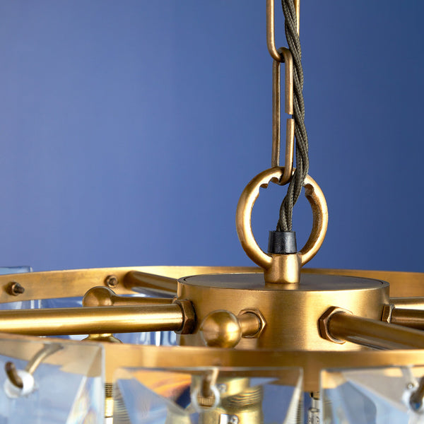 Pooky - Three Tiered Conchita Chandelier - Prismatic Glass And Brass