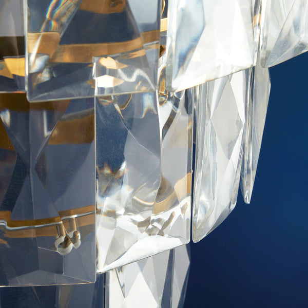 Pooky - Three Tiered Conchita Chandelier - Prismatic Glass And Brass