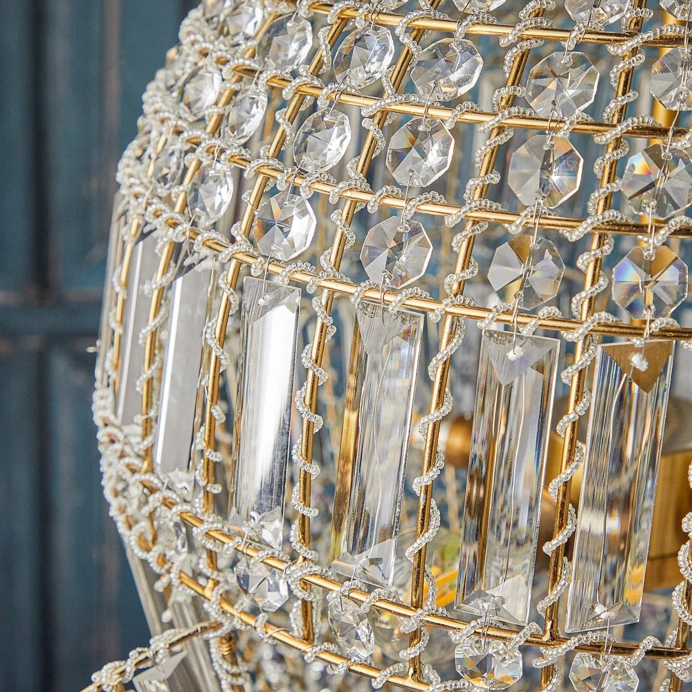 Large gold deals crystal chandelier