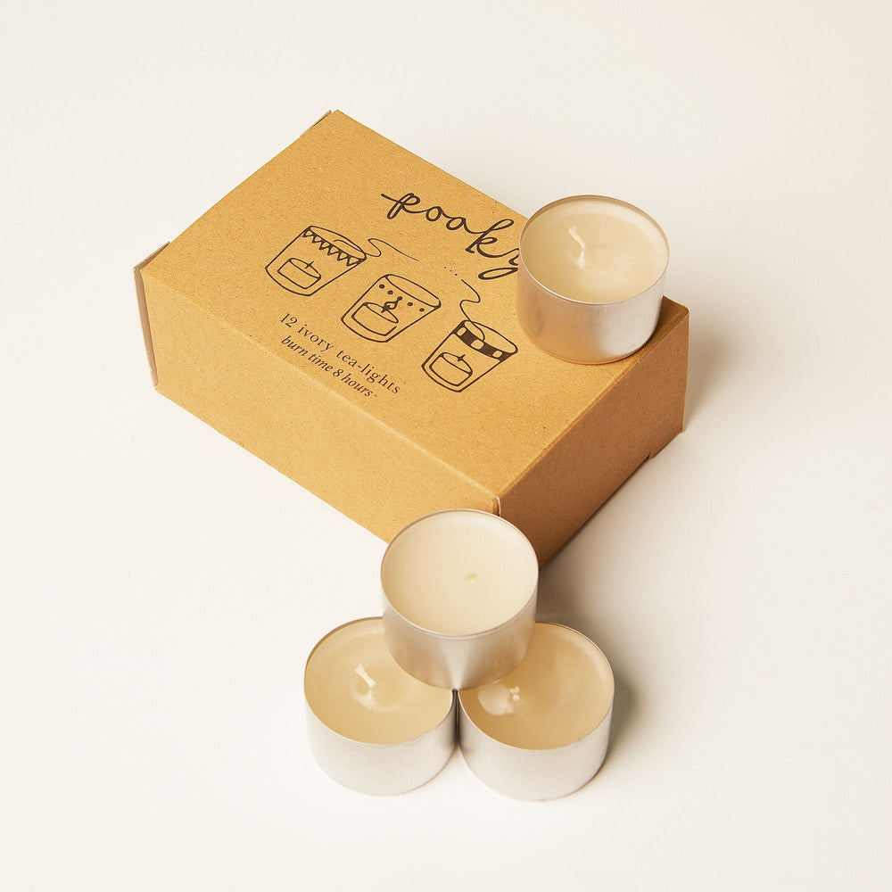 Pooky - Twinkle Tea Lights - Ivory - Pack of 12