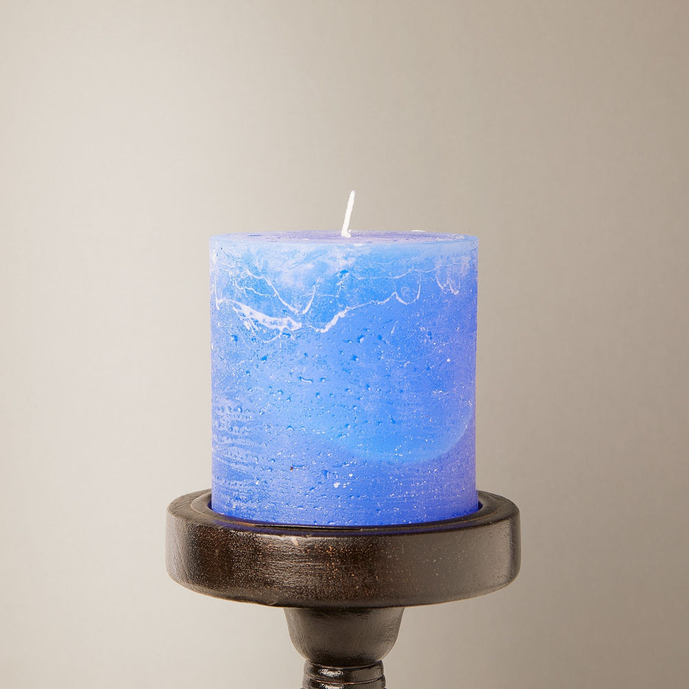 Pooky - Larger Ferris Pillar Candle - French Blue