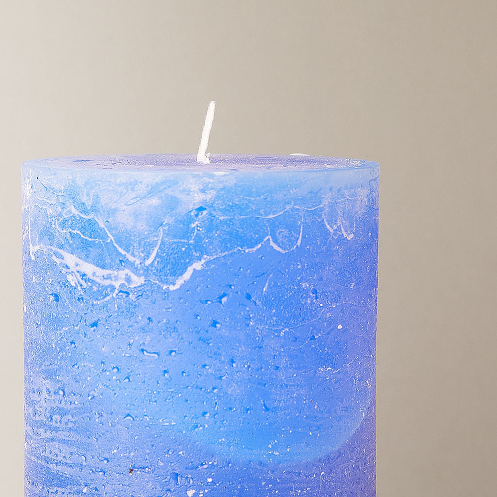 Pooky - Larger Ferris Pillar Candle - French Blue