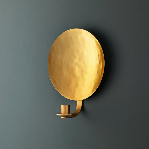 Pooky - Celeste Wall Mounted Candle Holder - Antique Brass
