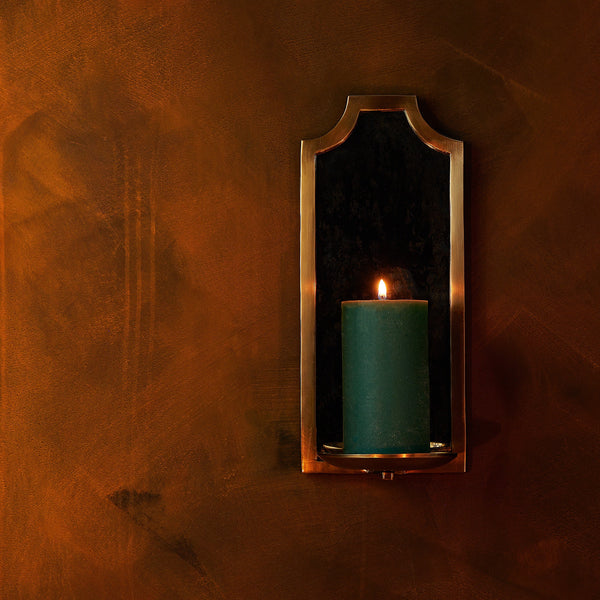 Pooky - Kite Wall Mounted Candle Holder - Antiqued Brass