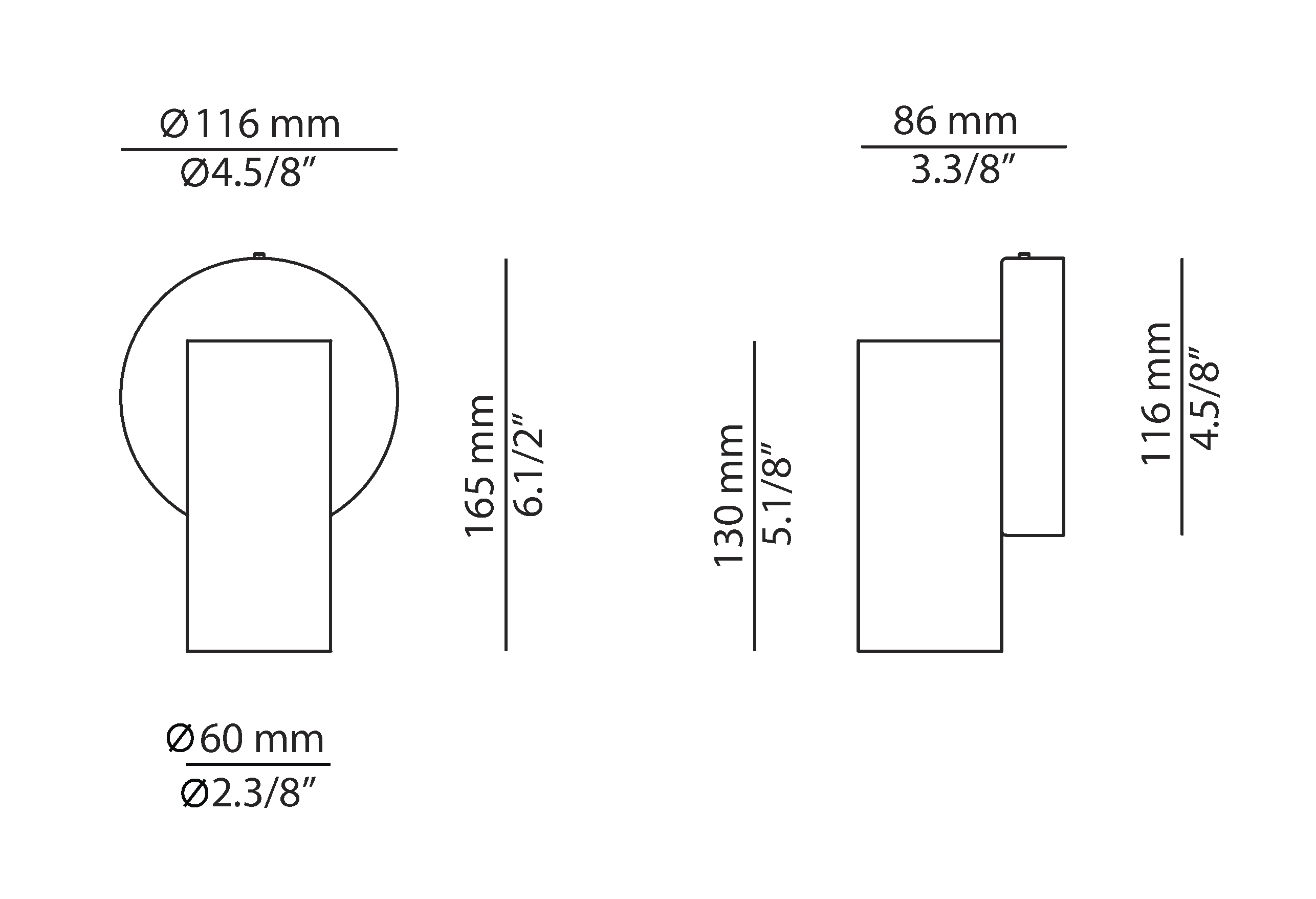 Estiluz - Cyls Wall Lights - 3900 - 26 Black
