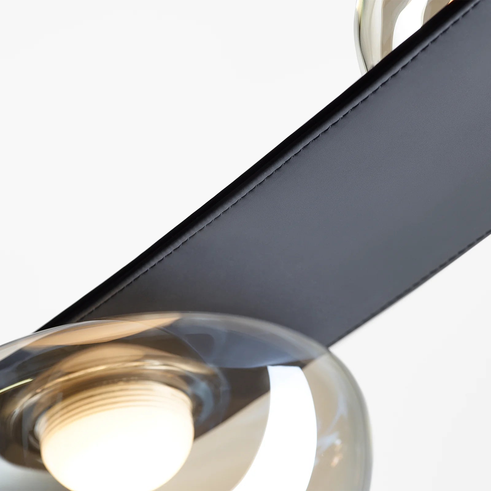 Bomma Dew Drops Floor Light in Vegan Black Leather