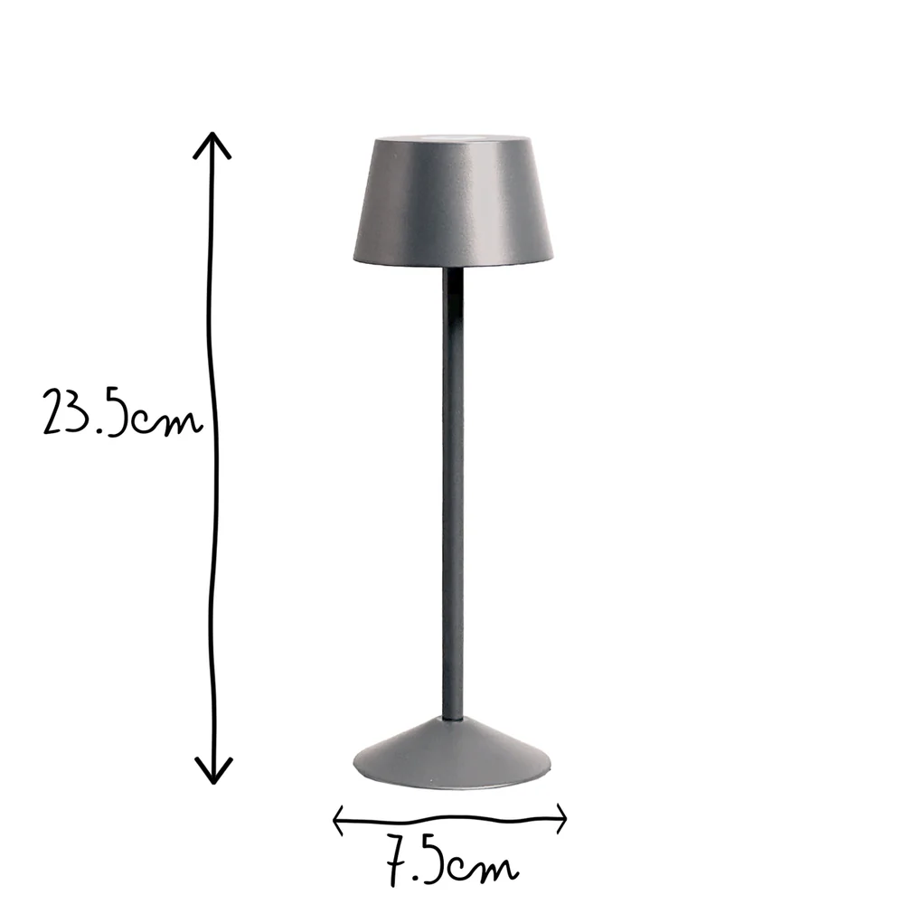 Pooky - Wee Scoon Rechargeable Table Lamp - Shale