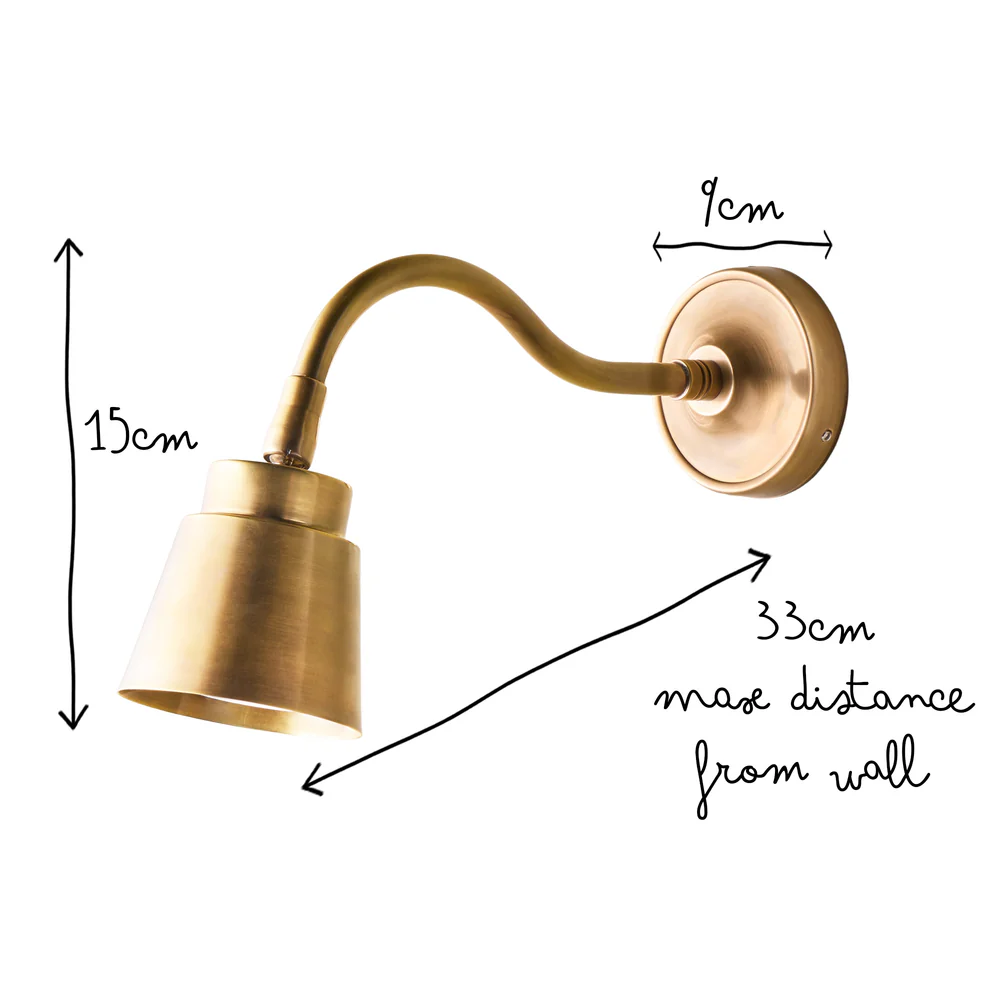 Pooky - Wendell Wall Light - Antique Brass