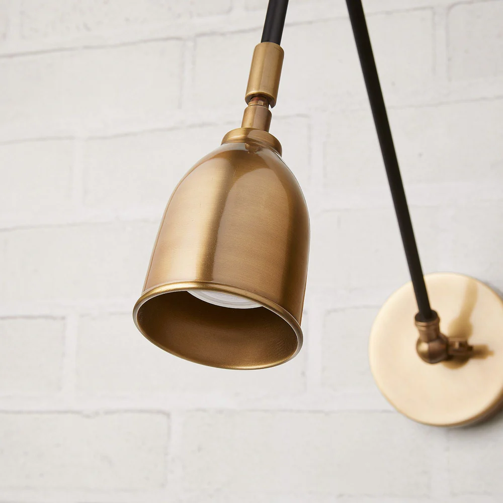 Pooky - Pick Wall Light - Black and Brass
