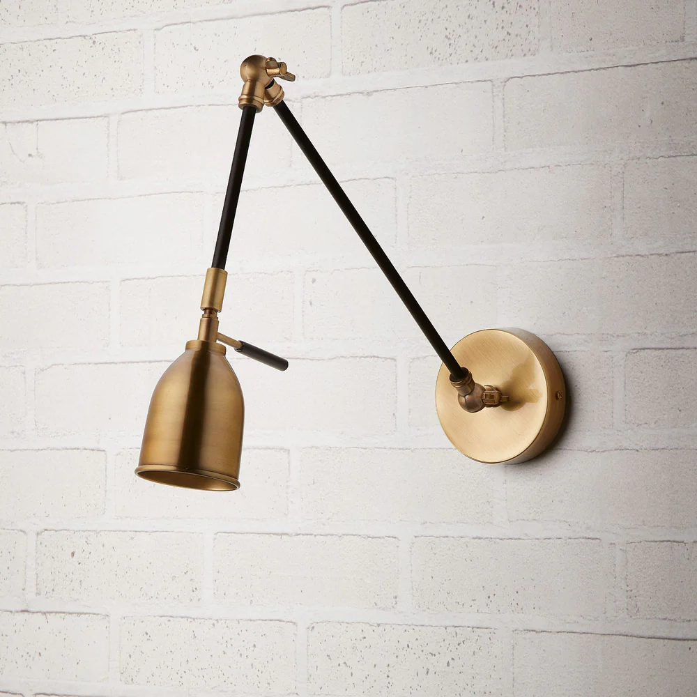 Pooky - Pick Wall Light - Black and Brass